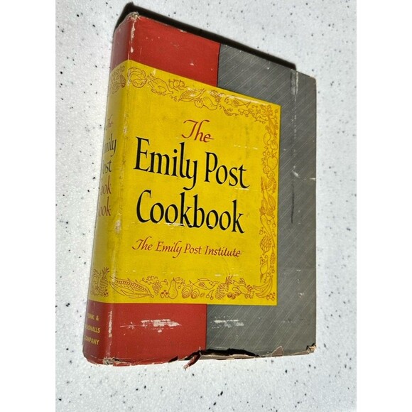 The Emily Post Cookbook HC w/ Dust Jacket Funk & Wagnalls 1951  1st Edition Vtg - Picture 1 of 16